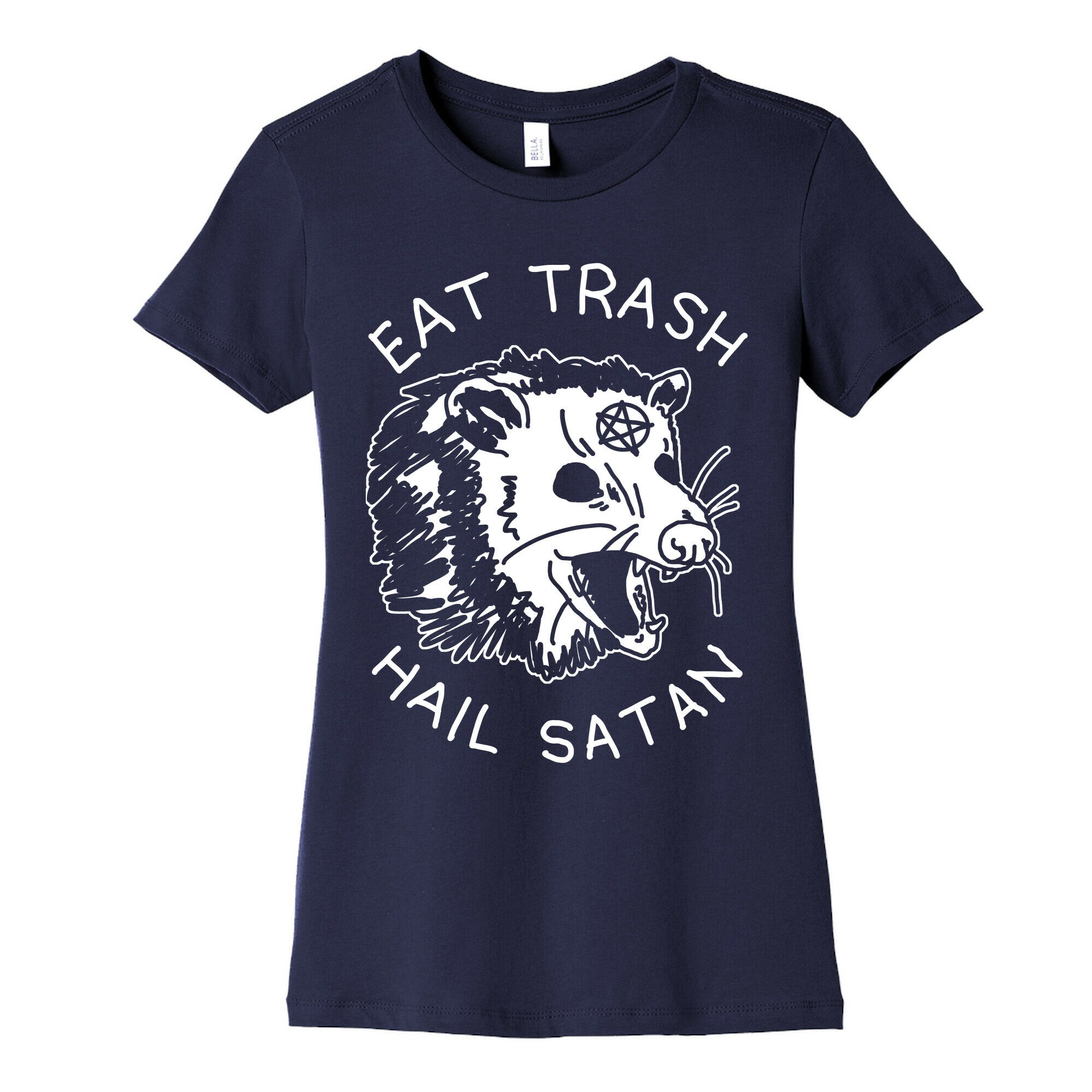 Eat Trash Hail Satan Possum Women's Cotton Tee